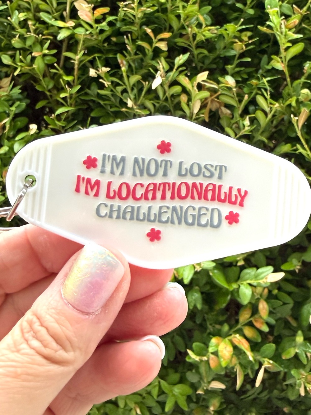 Vintage style motel key 3.5” keychain sarcastic funny gift idea